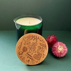Love, Together Forever Candle Gift With Engraved Candle Lid, Hand poured Natural Wax Candle made with essential oils